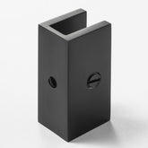 Frameless shower glass U BRACKET SQUARE 10mm glass - Matt Black